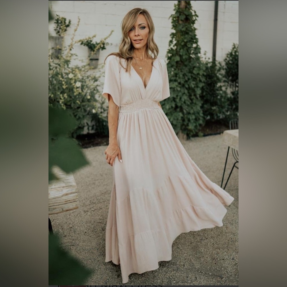 NWT Delilah Maxi Dress Blush SZ XL Baltic Born